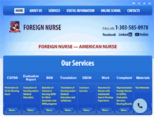 Tablet Screenshot of foreignnurseinc.com